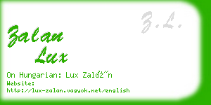 zalan lux business card